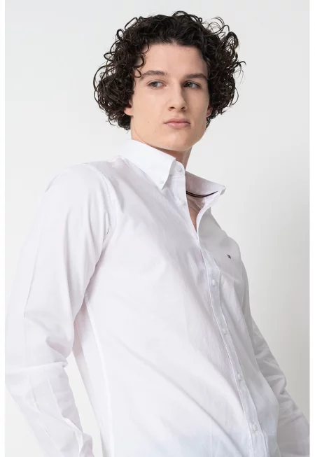 Памучна риза Oxford - Бял