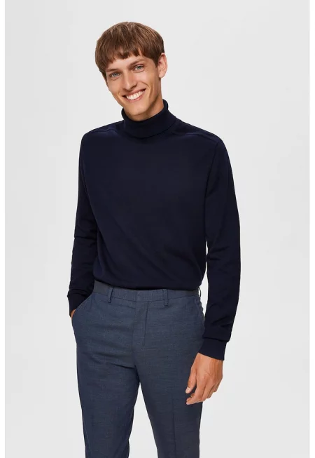 Памучно поло - Тъмносин