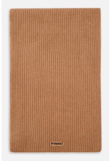 Плетен кръгъл шал с вълна