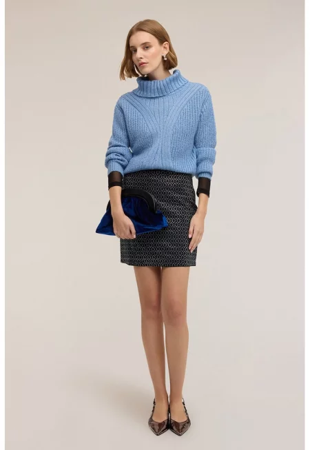 Поло с мохер - Лавандула