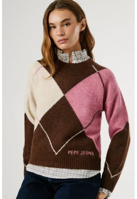 Пуловер с десен