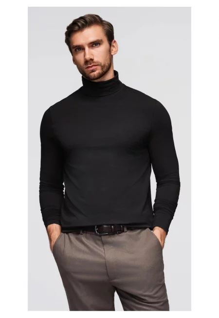 Пуловер с висока яка и дълги ръкави  OM-LSCL-0130