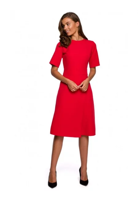 Рокля  Ежедневна - Полиестер - Червена