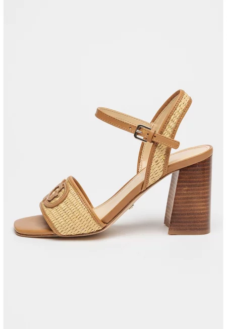 Сандали Ganika с масивен ток - Бежов/Светлокафяв