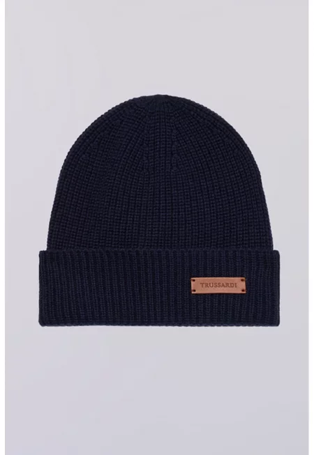 Шапка с вълна - Избеляло черно