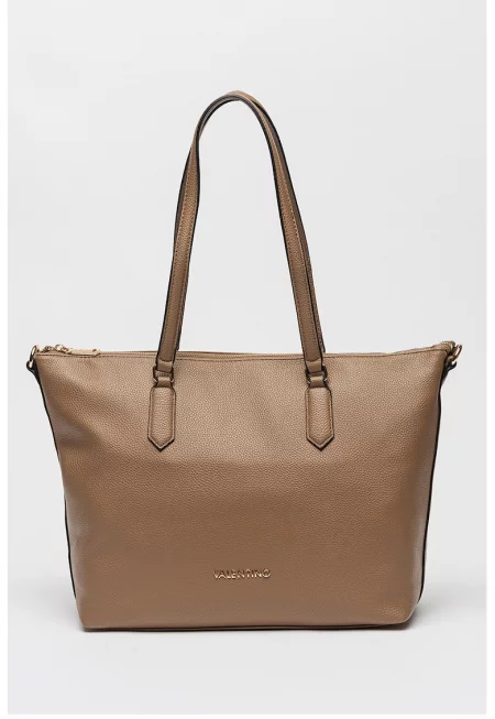 Шопинг чанта от еко кожа - Сиво-кафяв