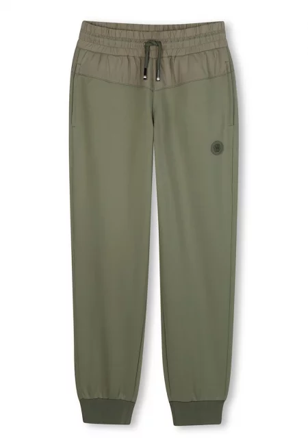 Спортен панталон с джобове встрани - Зелени аспержи