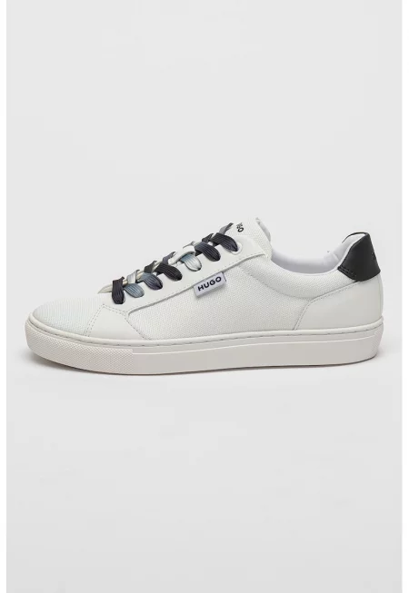 Спортни обувки Morrie от еко кожа с лого - Бял