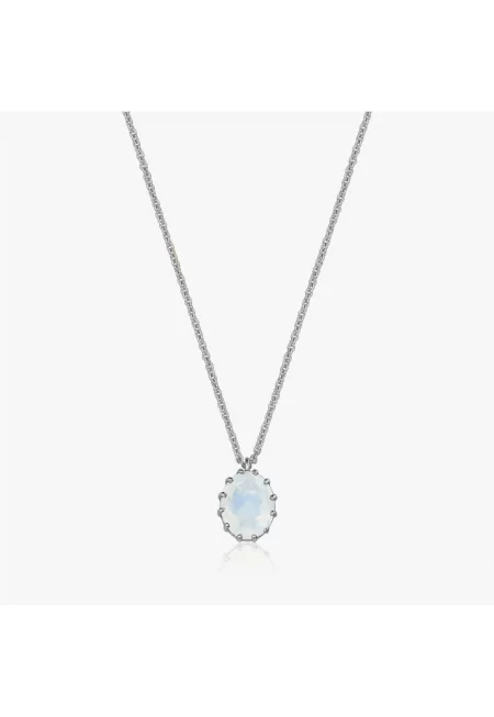 Сребърно колие Serene - Лунен камък