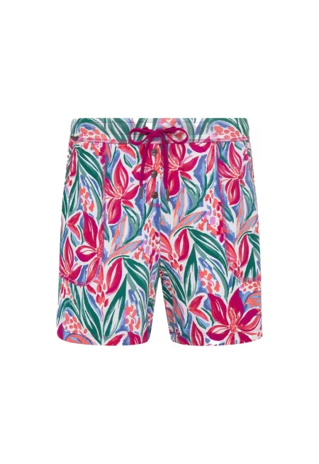 Свободен къс панталон с модал с връзка