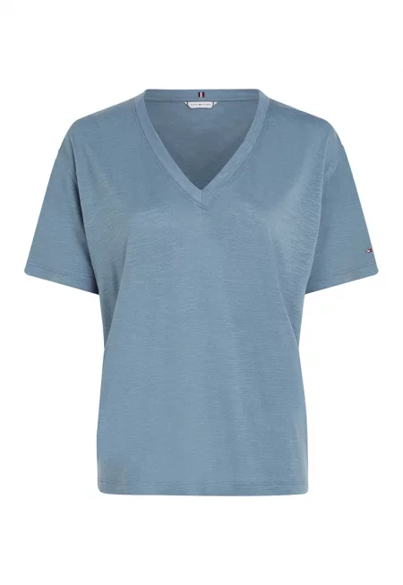 Тениска с лиосел и лен с шпиц