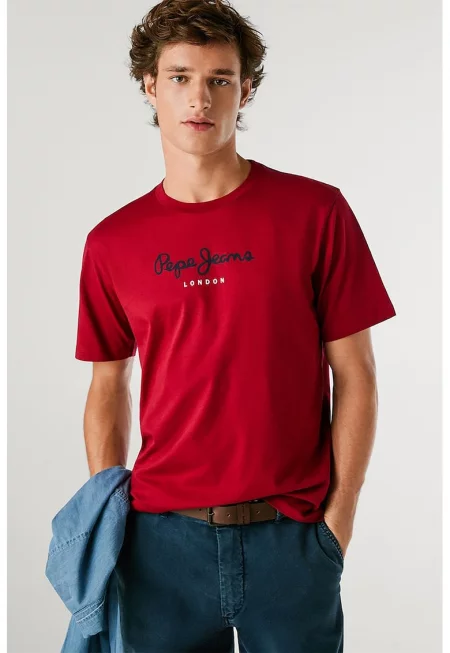 Тениска с овално деколте и лого