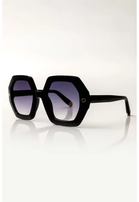 Уголемени слънчеви очила Eleanor - Черен