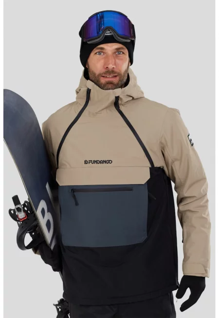 Водоустойчиво ски яке Hydra ECO Anorak - Черен/Тъмносин/Бежов