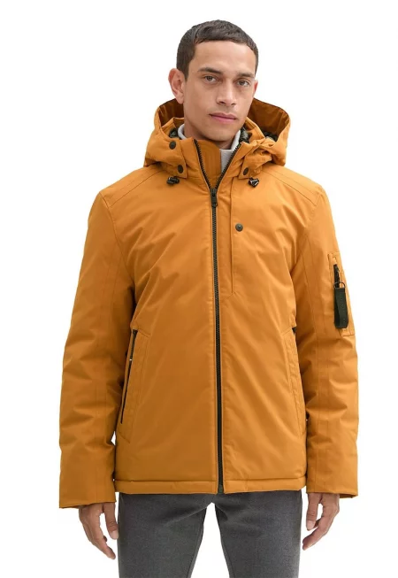 Зимно яке с качулка - Изгорен портокал