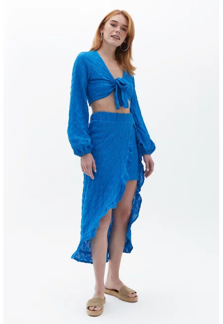 Асиметрична миди пола - Син