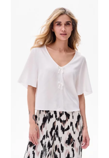 Блуза с кръгла яка Рики