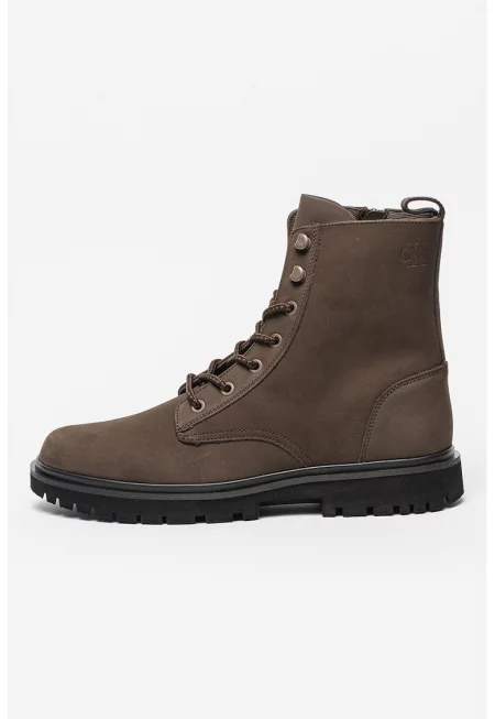 Боти от набук - Тъмнокафяв