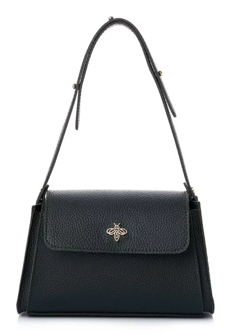 Чанта през рамо от еко кожа с капаче