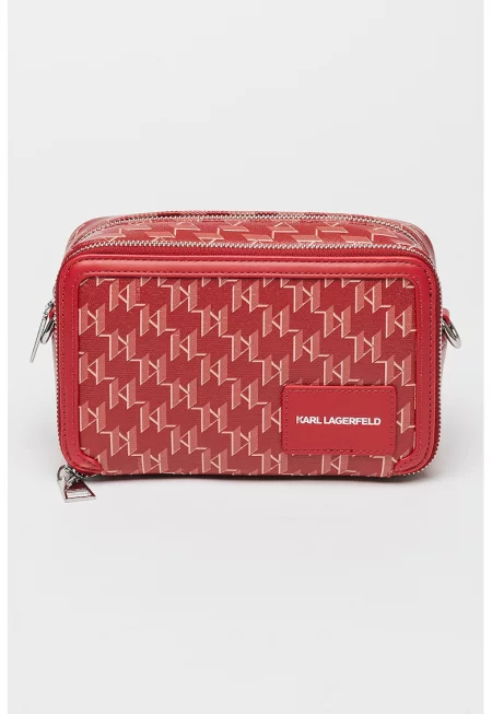 Чанта през рамо Voyage с лого - Червен/Мръснобял