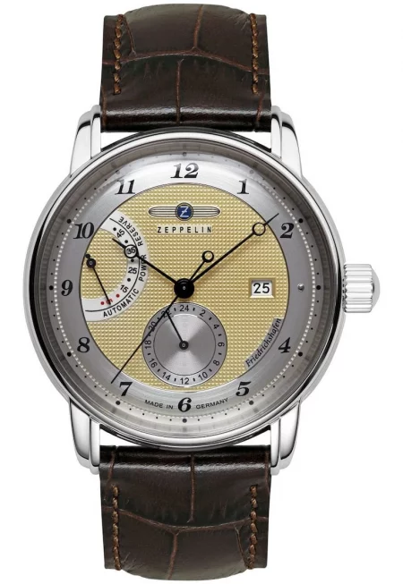 Часовник  Автоматичен - Miyota 9134 - 26 камъка - неръждаема стомана/естествена кожа - кафява каишка - водоустойчив 50м