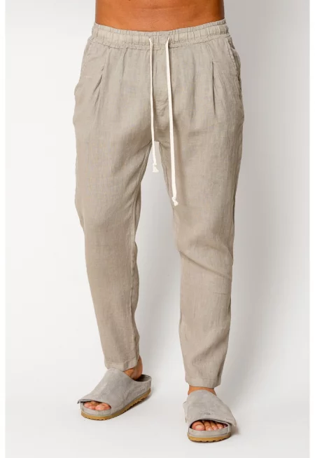 Дълъг IN панталон с връзки Taupe I 17566 - Тъмнобежово