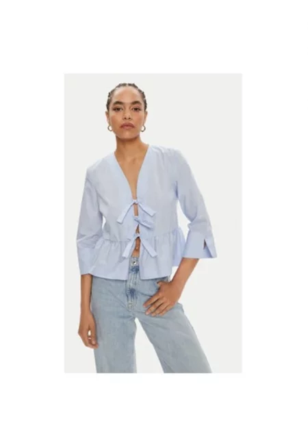 Дамска блуза -  304549472 - Памук - Син - Син