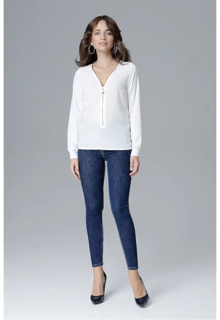 Дамска блуза Caranthir L023 бяла