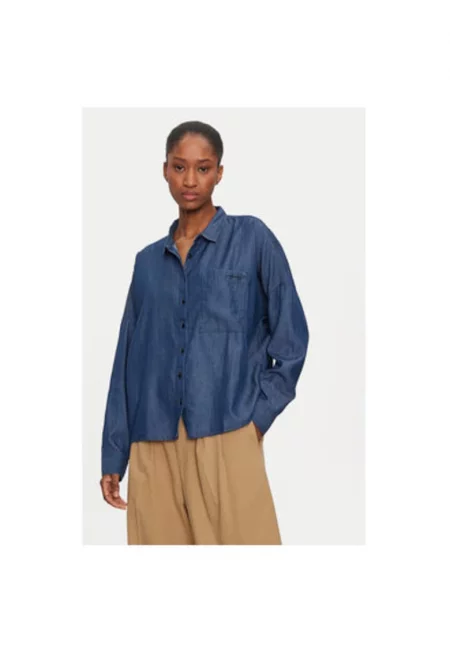 Дамска риза  304339783 - Лиосел/Памук - Синя