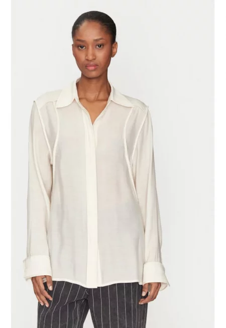 Дамска риза -  305138439 - Вискоза - Бежов - Бежов