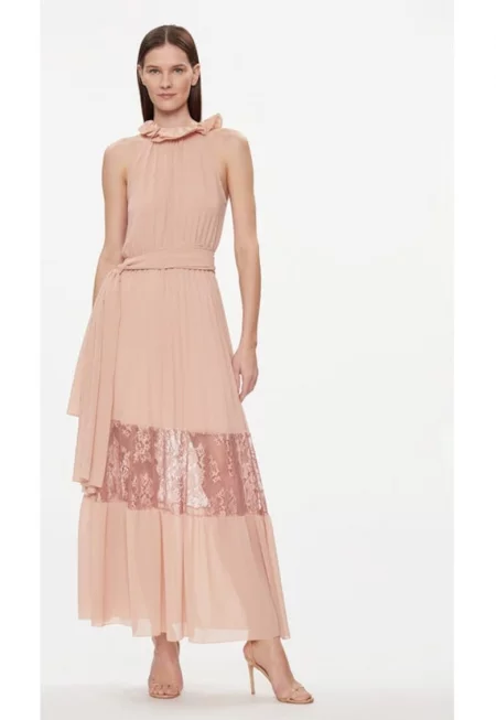 Дамска рокля -  06934 - Розова - Полиестер