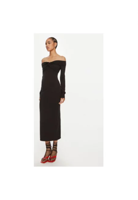 Дамска рокля -  304471704 - Модал/Органичен памук/Еластан - Черна