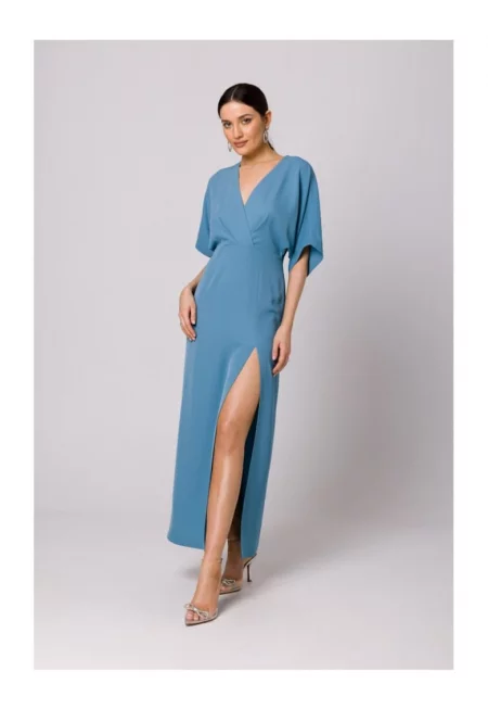 Дамска рокля -  Argagune - Полиестер - Светлосин