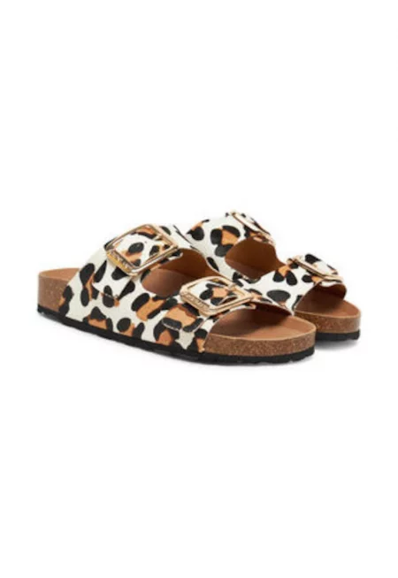 Дамски чехли - Grunland - естествена кожа - многоцветни