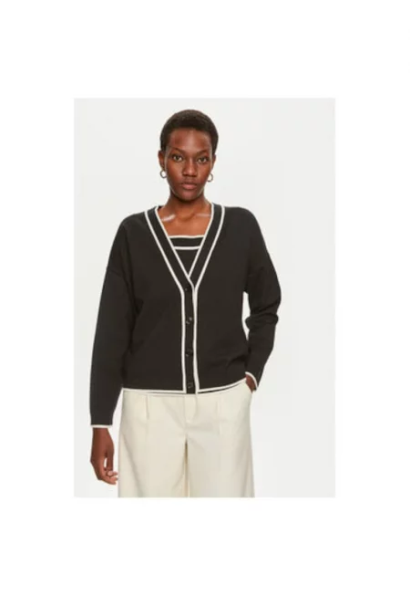 Дамски кардиган -  304313004 - Вискоза/Полиестер - Черен - Черен
