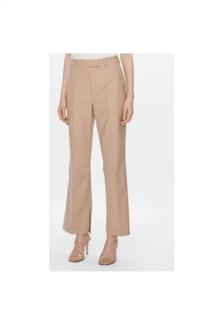 Дамски панталон -  303619572 - Полиестер/Вълна - Бежов