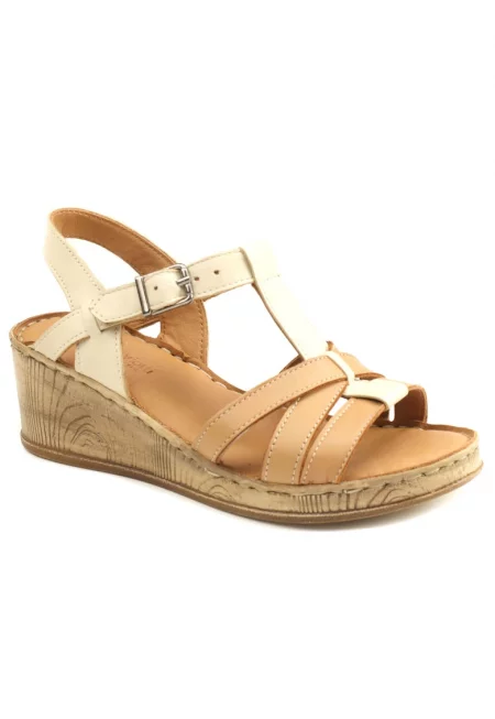 Дамски сандали D72 613 - Кафяв