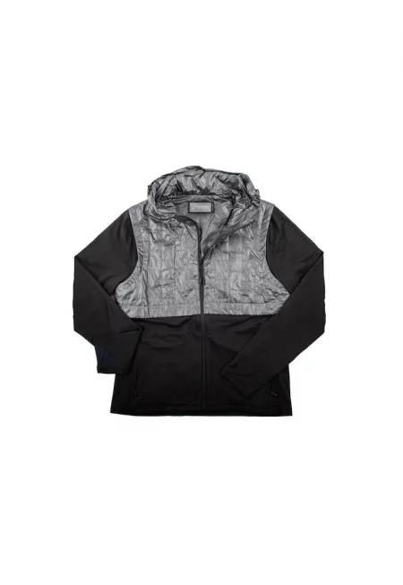 Дамско спортно яке  черно - 100% полиестер - с качулка и полар - за снежни спортове -