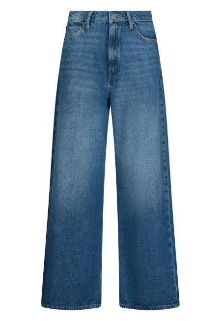 Дънки с висока талия - Тъмносин