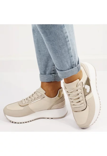 Ежедневни бежови маратонки 9147 M5 16513