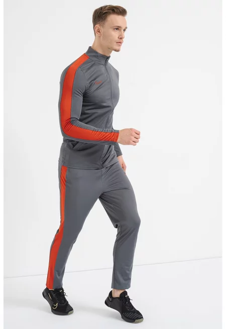 Футболен слим екип Academy - Изгорен портокал/Tъмносив