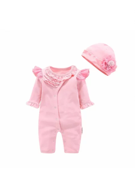 Гащеризон за момичета с розова шапка Евелина