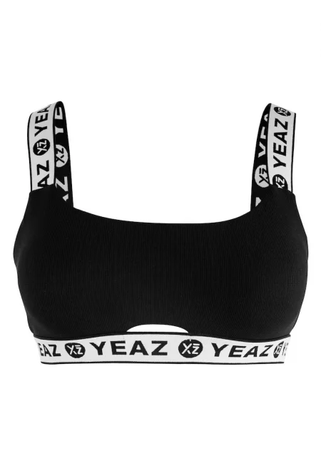 Горнище на бански BAGATELLE 28999 с лента с лого - Черен