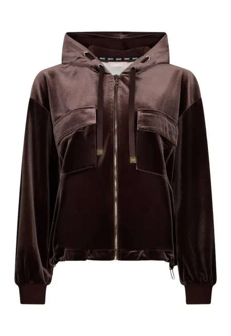 Худи Chenille с цип и джобове