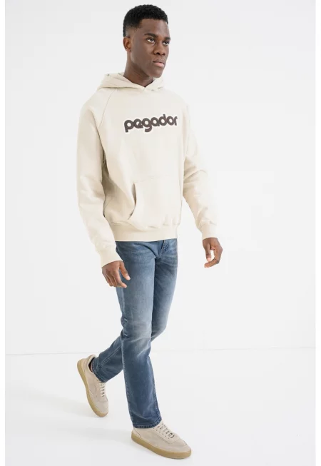 Худи с лого - Крем