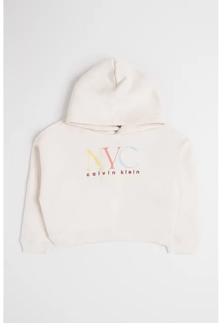 Худи с лого - Светло кафяво