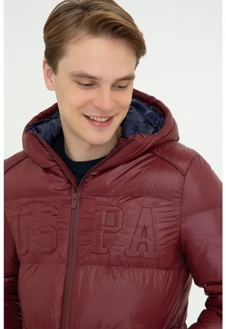 Капитонирано зимно яке с релефно лого