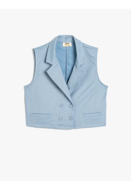 Къс елек с раздвоен ревер