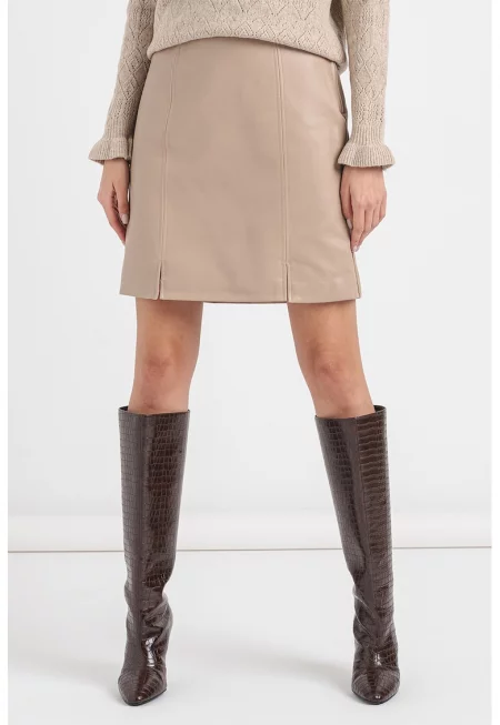 Къса права пола Vipen - Слонова кост