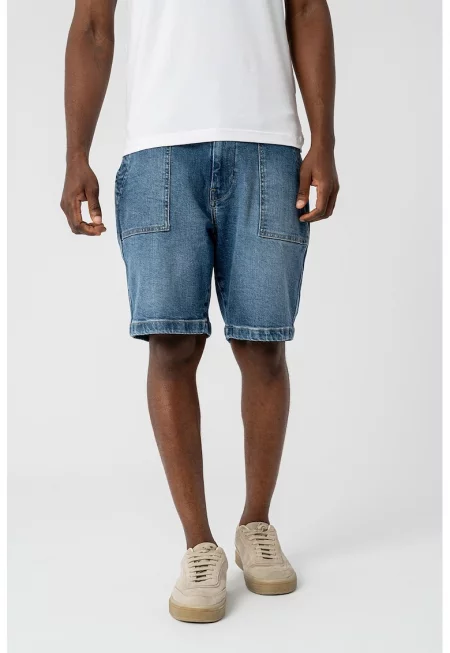 Къси дънки деграде - Син